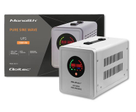 QOLTEC Zasilacz awaryjny Pure Sine Wave UPS | 500VA | 350W | Szary 50719 - 1089422 - zdjęcie 5
